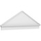 Ekena Millwork Peaked Cap Smooth Architectural PVC Combination Pediment, 72"W x 24-7/8"H x 2-3/4"P (Pitch 6/12) PEDPC072X250PKC00 - alternate 1
